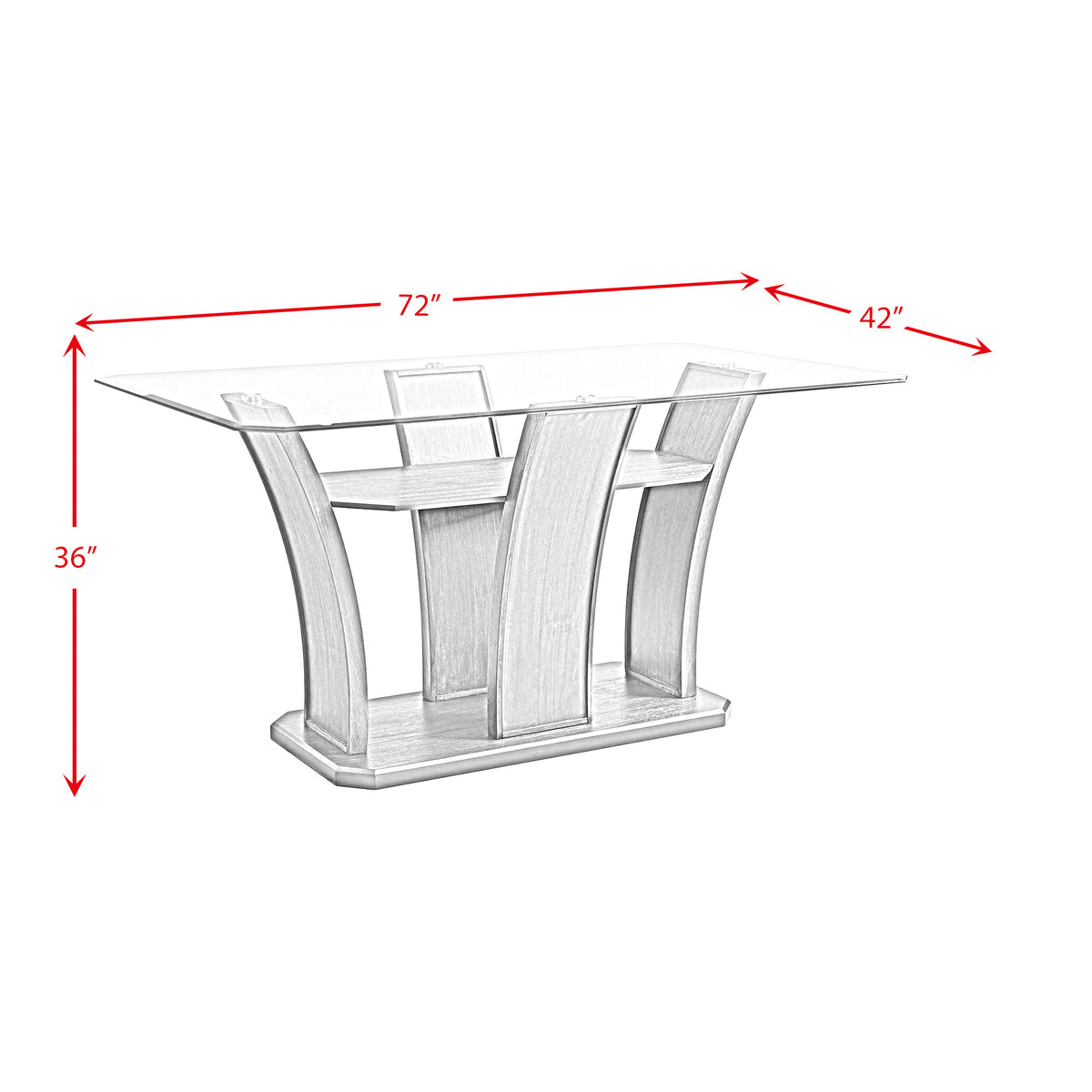 Dapper Grey Rectangular Counter Table - Jack’s Furniture and More (Laredo, TX)