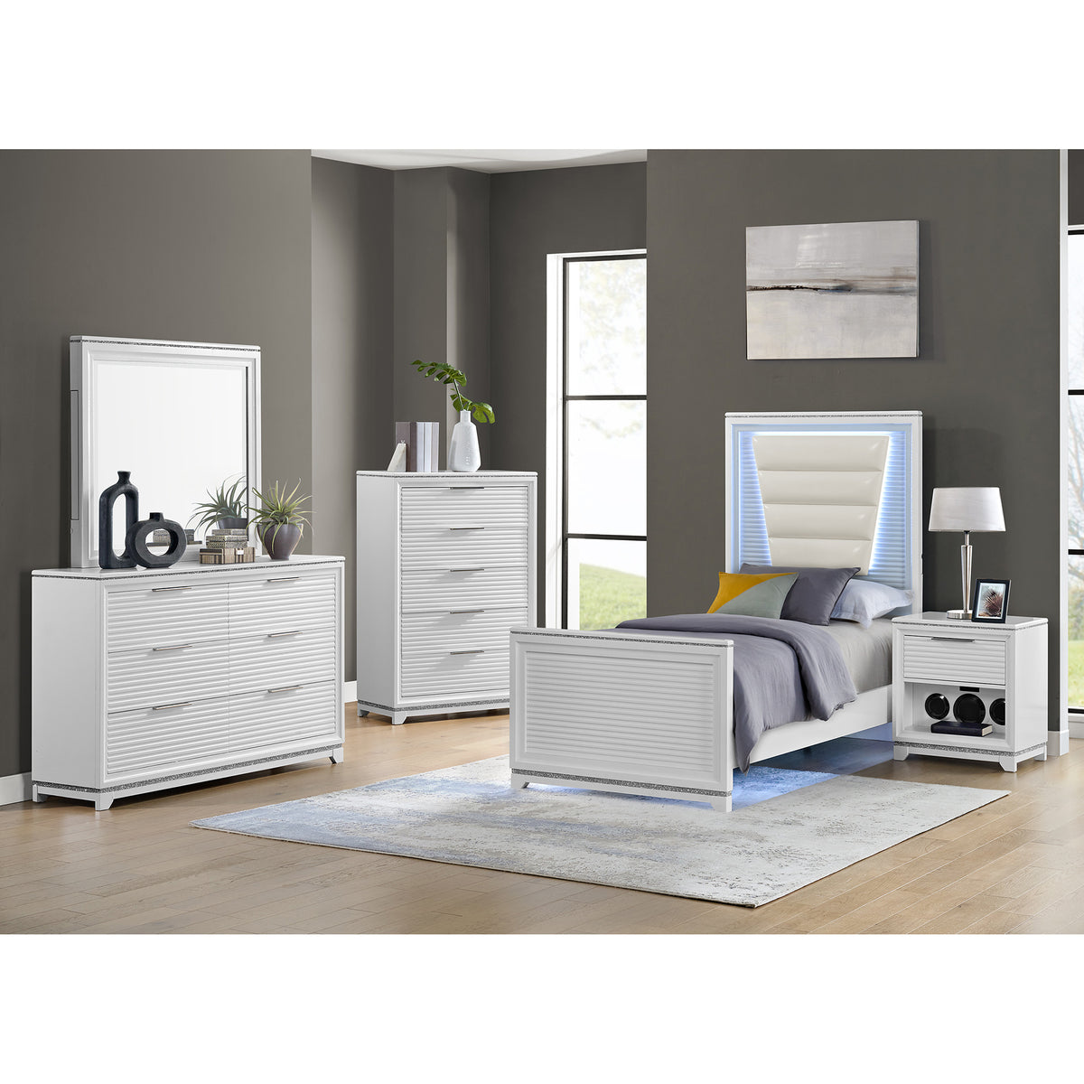 Denmark Dresser and Mirror Set in White - Jack’s Furniture and More (Laredo, TX)