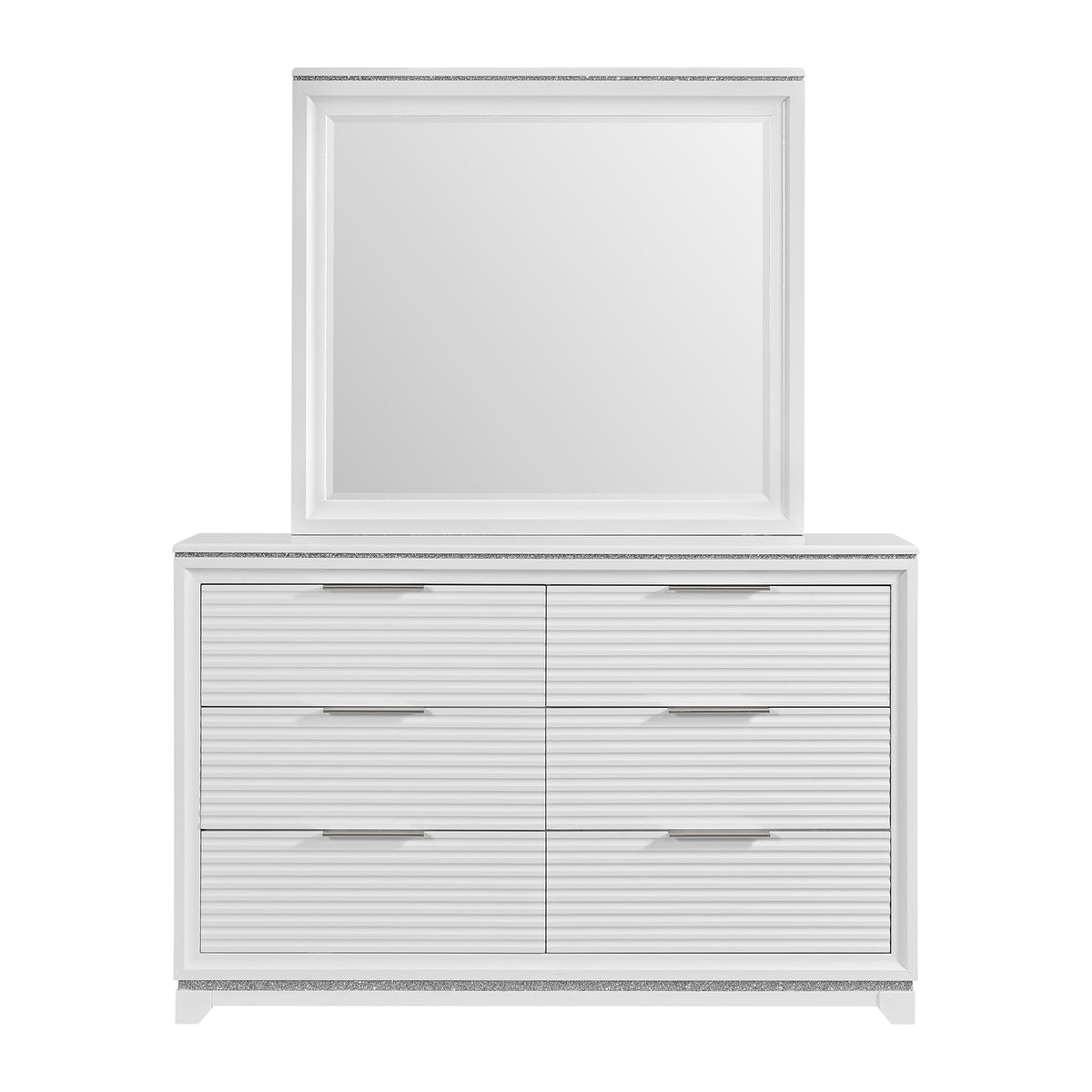 Denmark Dresser and Mirror Set in White - Jack’s Furniture and More (Laredo, TX)