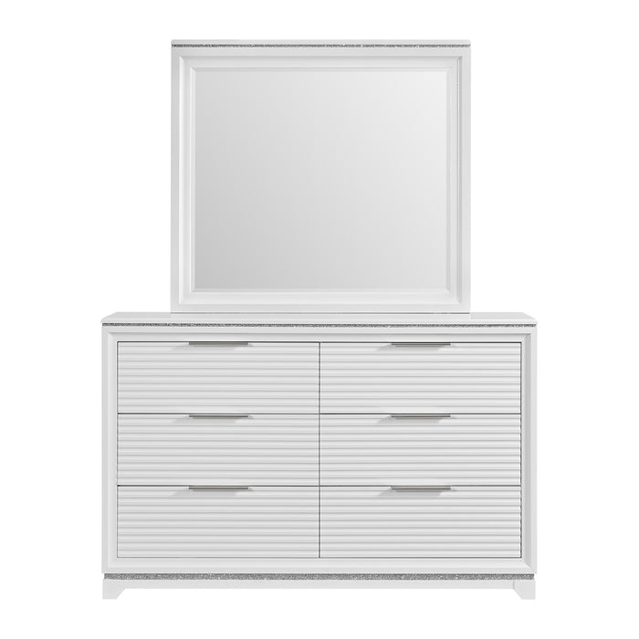 Denmark Dresser and Mirror Set in White - Jack’s Furniture and More (Laredo, TX)