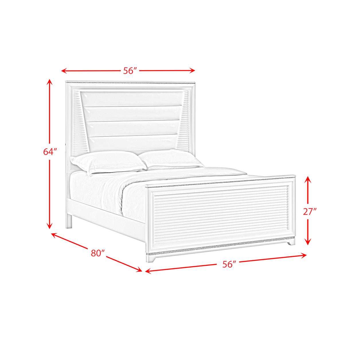 Denmark UPH Bedroom Set with Lights