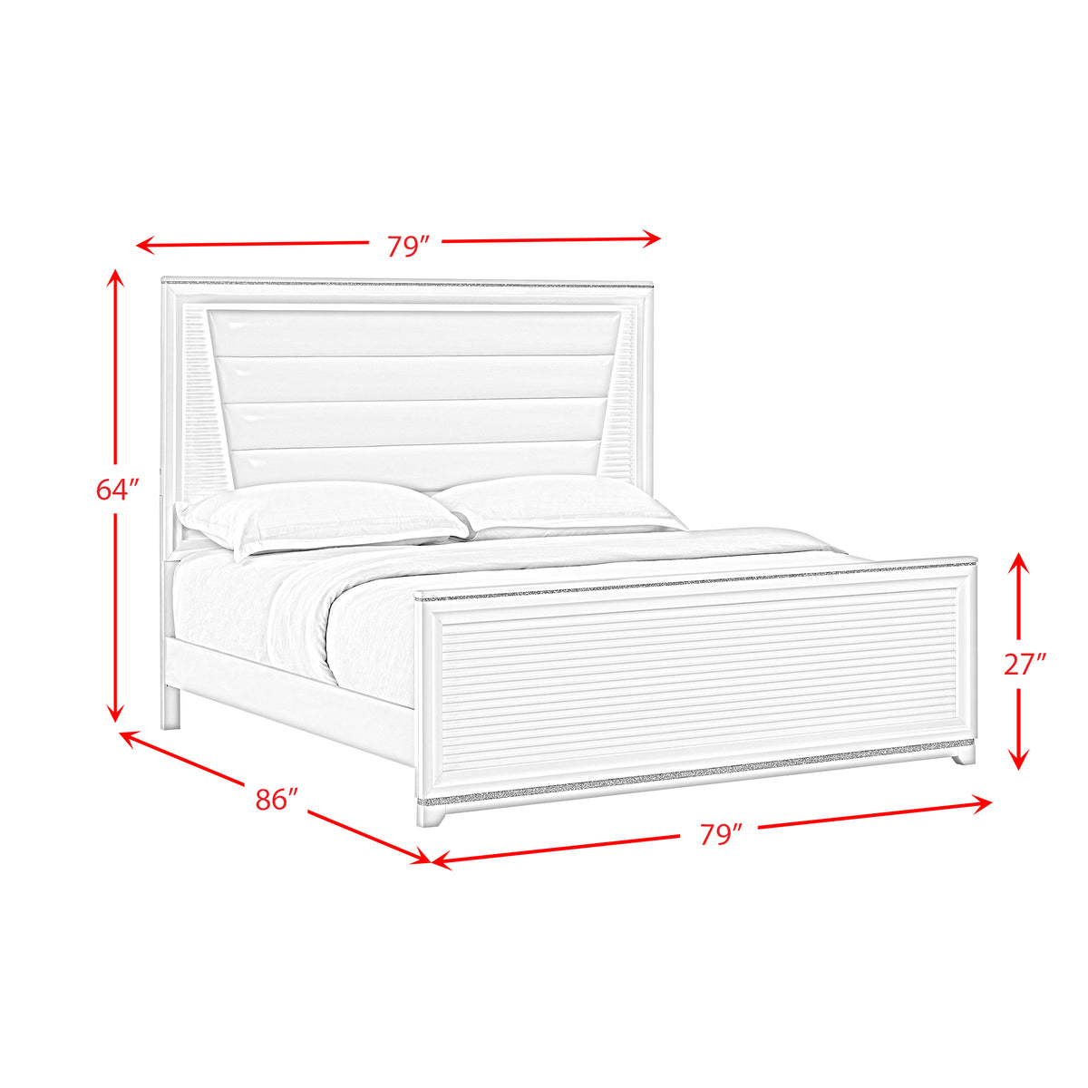 Denmark UPH Bed with Lights