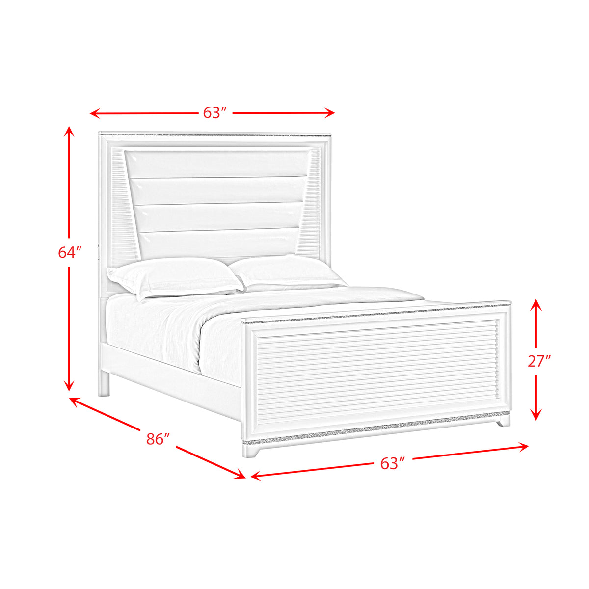 Denmark UPH Bedroom Set with Lights