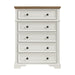 Eastwood Youth 5-Drawer Chest in Brown and Off-White - Jack’s Furniture and More (Laredo, TX)