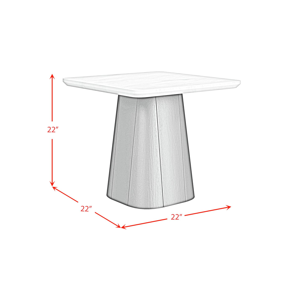 Edison End Table in White and Black - Jack’s Furniture and More (Laredo, TX)