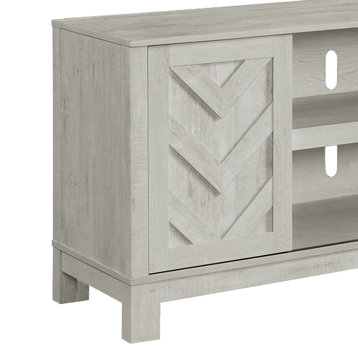 Eleanor 70" TV Stand with Sliding Door in White - Jack’s Furniture and More (Laredo, TX)