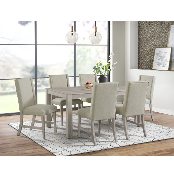 Eleanor Standard Height Dining Set in White-Rectangular Table and Four Chairs - Jack’s Furniture and More (Laredo, TX)