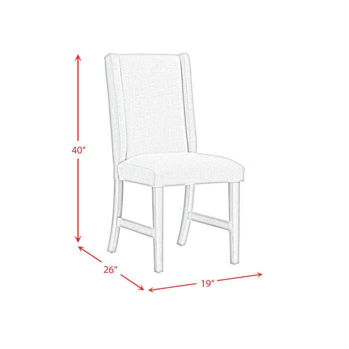 Eleanor Dining Side Chair with Heirloom Fabric in White (2 Per Carton) - Jack’s Furniture and More (Laredo, TX)