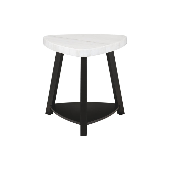 Trinity White Marble Top End Table - Jack’s Furniture and More (Laredo, TX)