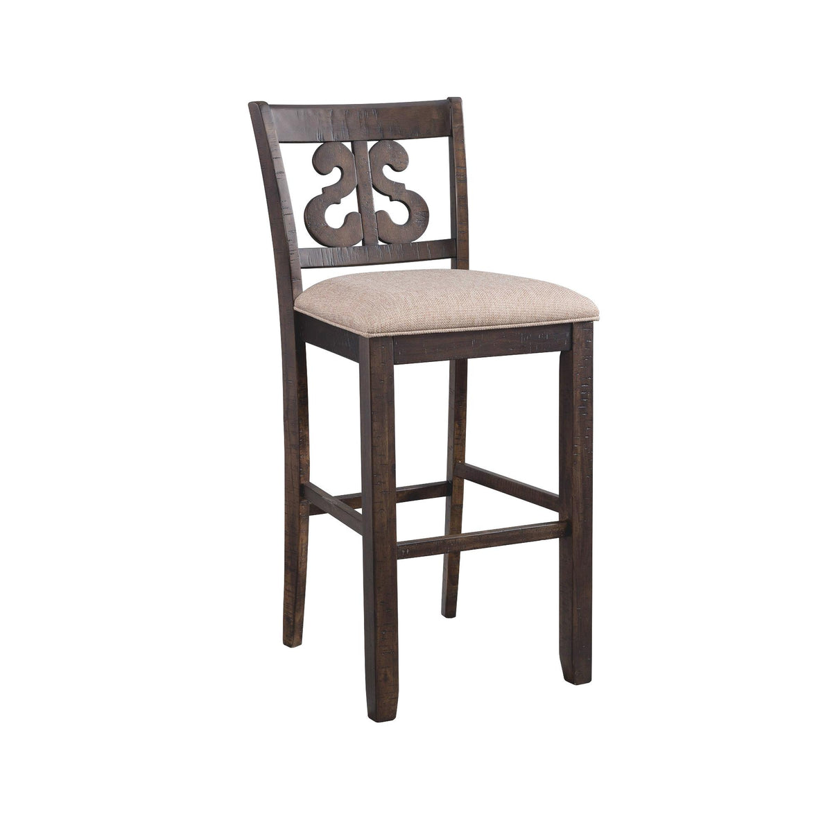 Stone 30" Swirl Back Bar Stool Set of 2 - Jack’s Furniture and More (Laredo, TX)