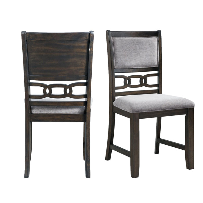 Amherst Standard Height Side Chair Set in Walnut of 2