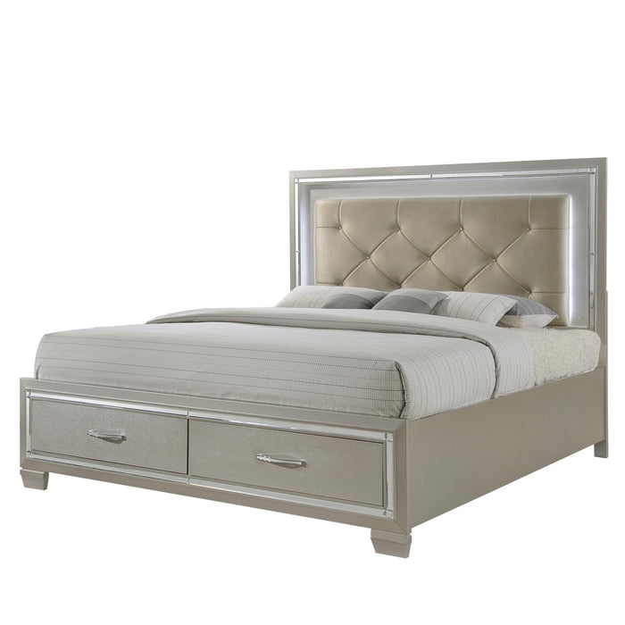 Platinum Queen Platform Storage Bed - Jack’s Furniture and More (Laredo, TX)