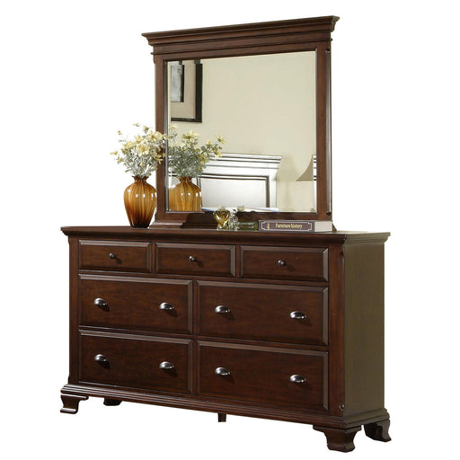 Canton Cherry Dresser & Mirror Set - Jack’s Furniture and More (Laredo, TX)