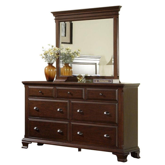 Canton Cherry Dresser & Mirror Set - Jack’s Furniture and More (Laredo, TX)