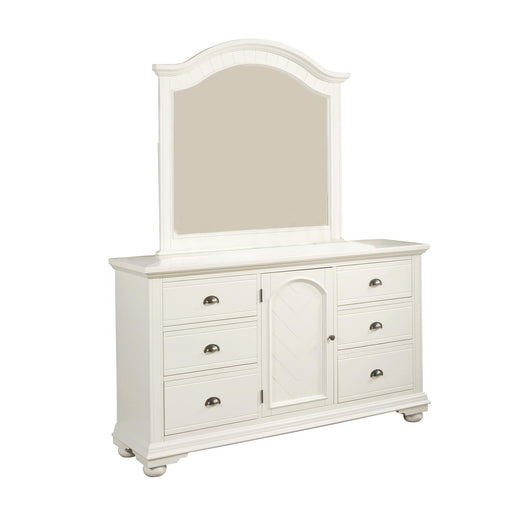 Brookpine White Dresser & Mirror Set - Jack’s Furniture and More (Laredo, TX)