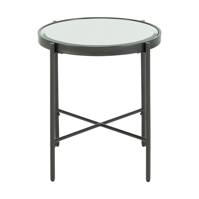 Vienna Round End Table with Glass Top - Jack’s Furniture and More (Laredo, TX)