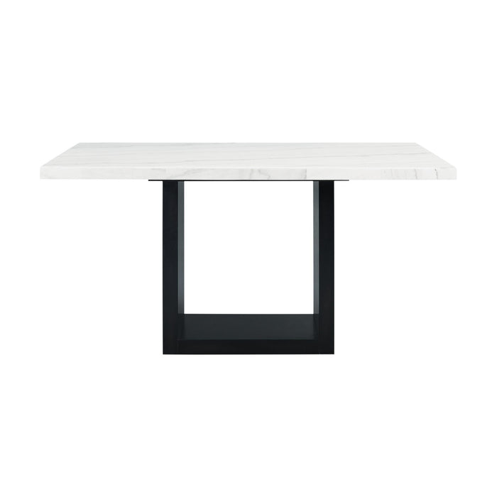 Valentino White Marble Counter Height Dining Table - Jack’s Furniture and More (Laredo, TX)