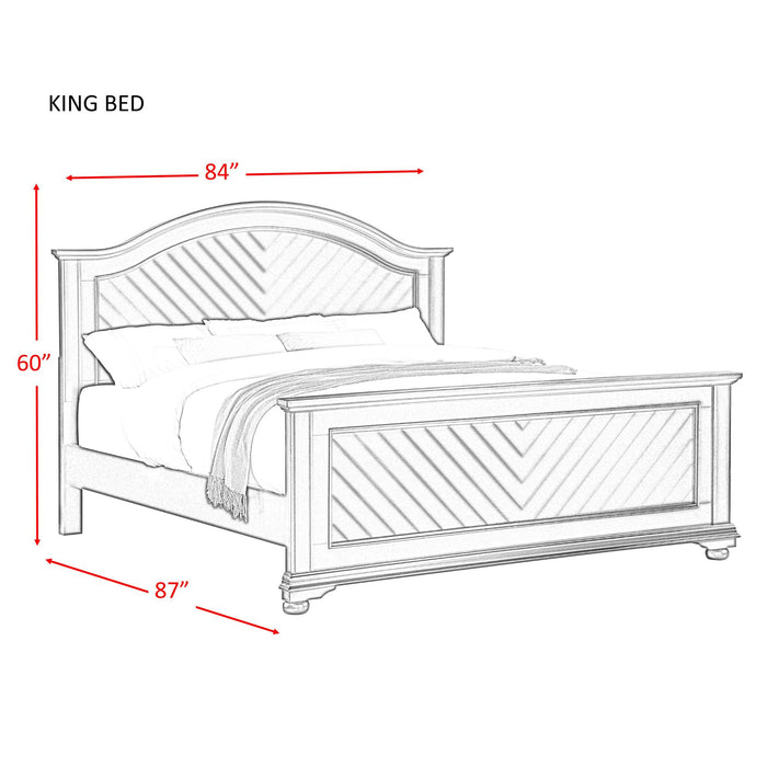Brookpine White King Panel Bed - Jack’s Furniture and More (Laredo, TX)