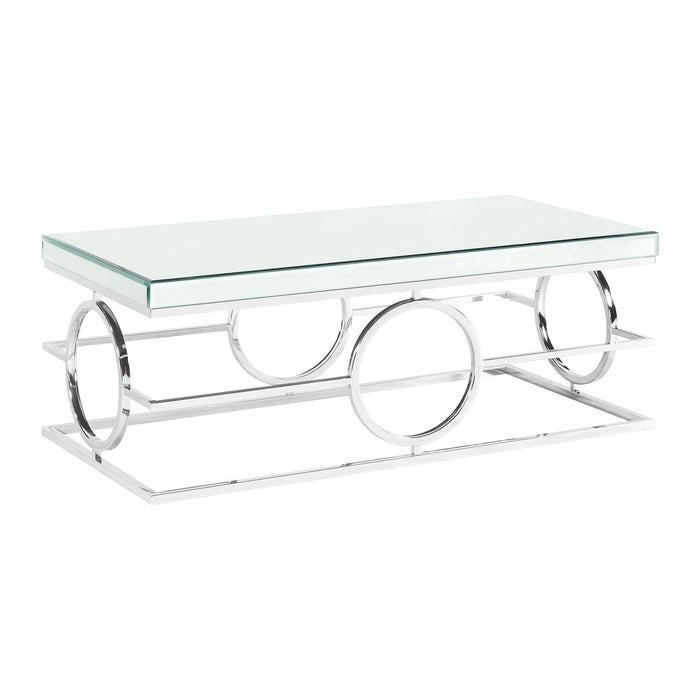 Pearl Rectangle Mirrored Coffee Table