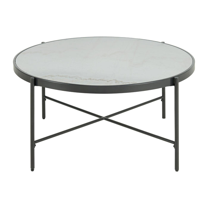 Vienna Round Coffee Table with Marble Top - Jack’s Furniture and More (Laredo, TX)