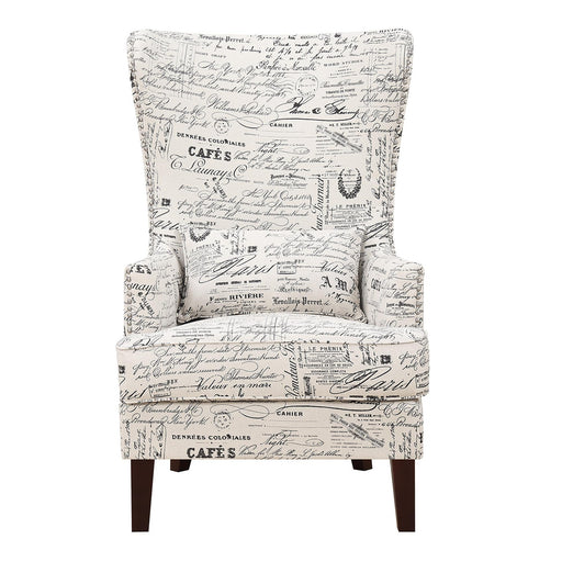 Kori Accent Chair in French Script - Jack’s Furniture and More (Laredo, TX)