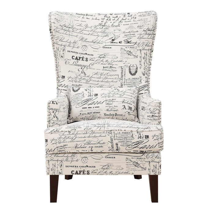 Kori Accent Chair in French Script - Jack’s Furniture and More (Laredo, TX)
