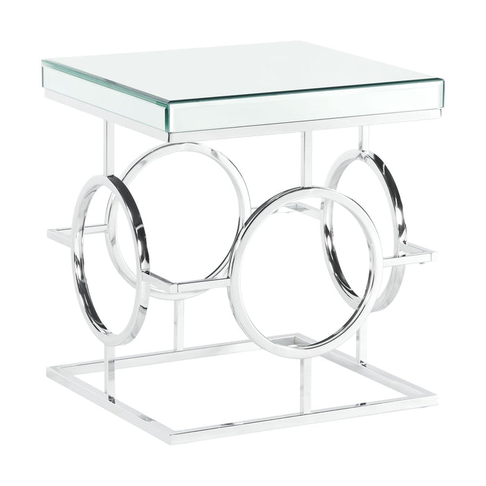 Pearl Square Mirrored End Table - Jack’s Furniture and More (Laredo, TX)