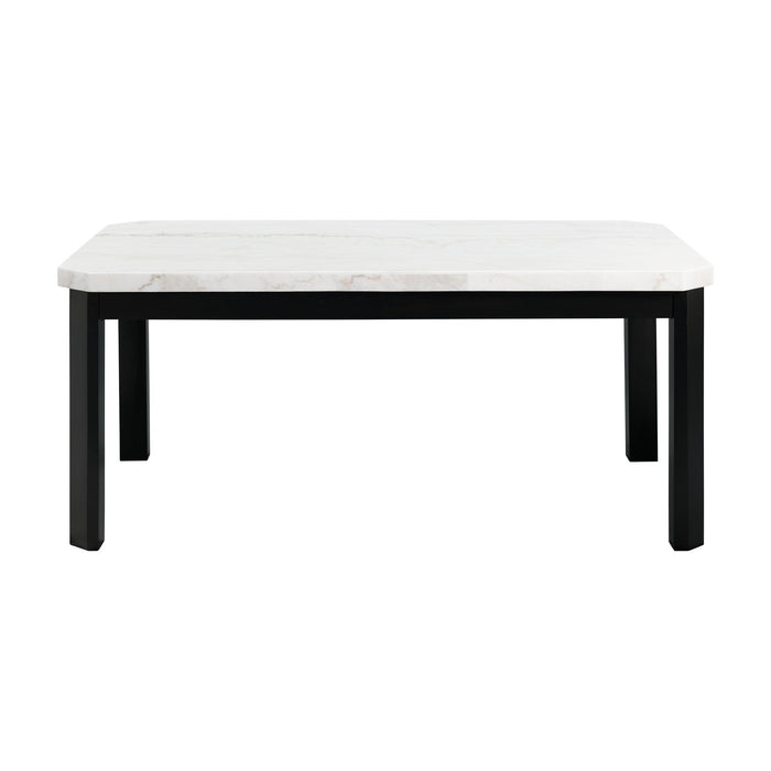 Francesca White Marble Standard Height Dining Table - Jack’s Furniture and More (Laredo, TX)
