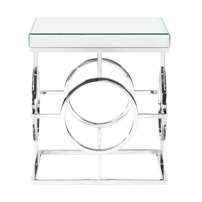 Pearl Square Mirrored End Table - Jack’s Furniture and More (Laredo, TX)