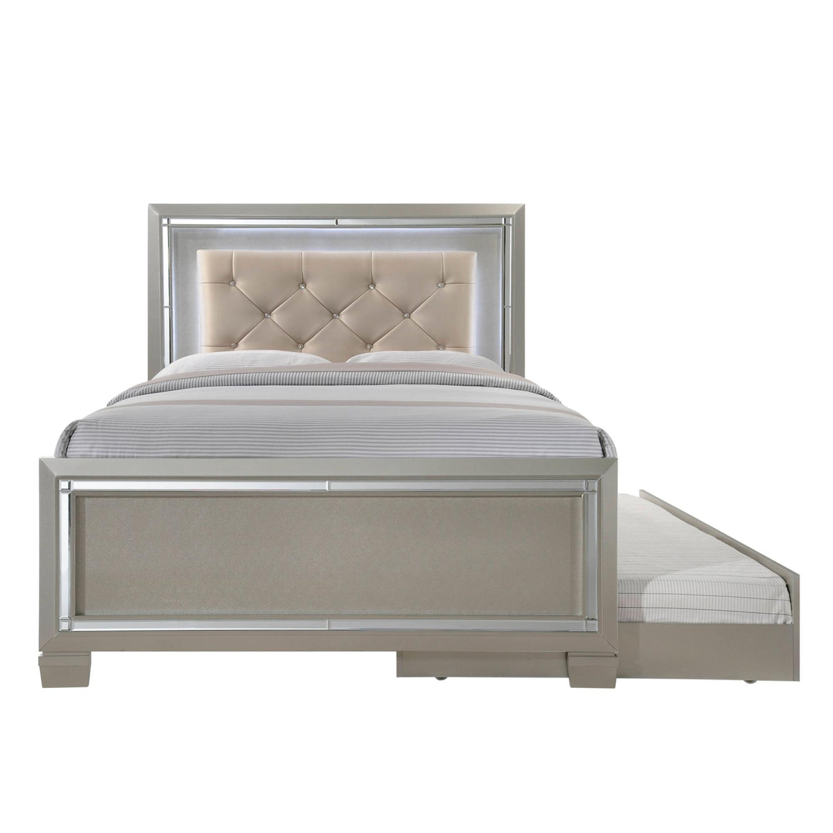 Platinum Youth Full Platform Bed w/ Trundle - Jack’s Furniture and More (Laredo, TX)