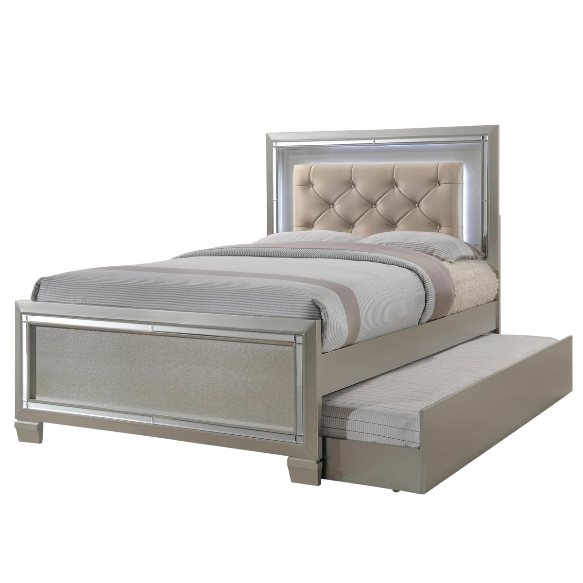 Platinum Youth Full Platform Bed w/ Trundle - Jack’s Furniture and More (Laredo, TX)