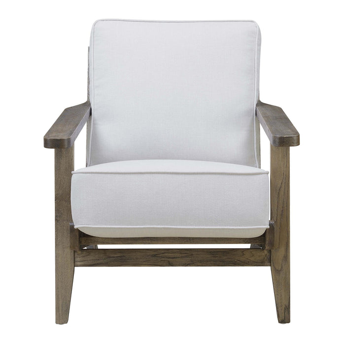 Metro Accent Chair in Taupe w/ Antique Legs
