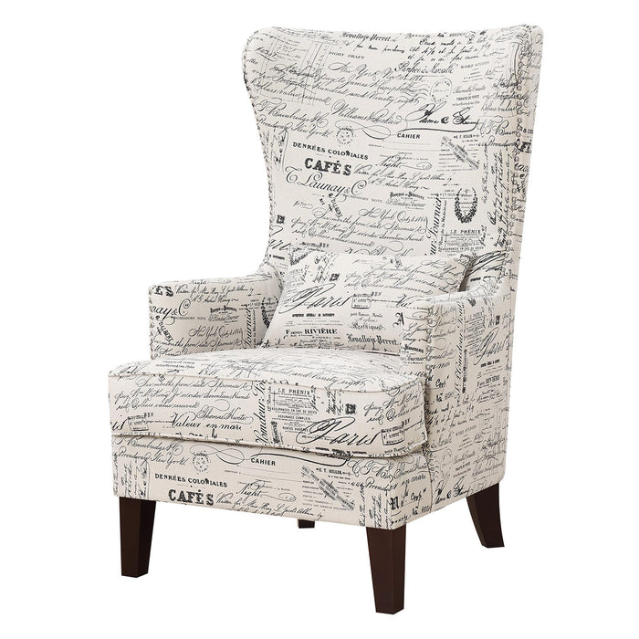 Kori Accent Chair in French Script - Jack’s Furniture and More (Laredo, TX)