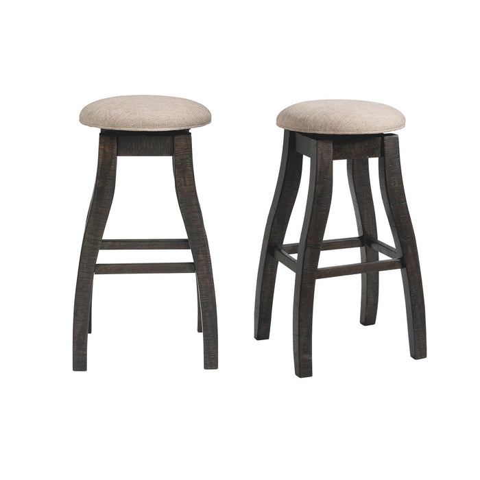 Stone 30" Swivel Backless Bar Stool Set of 2
