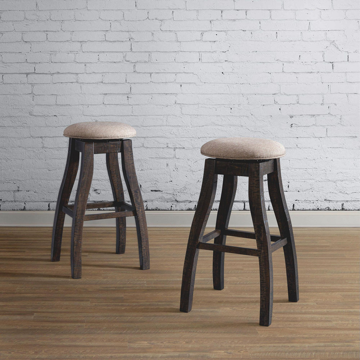 Stone 30" Swivel Backless Bar Stool Set of 2 - Jack’s Furniture and More (Laredo, TX)
