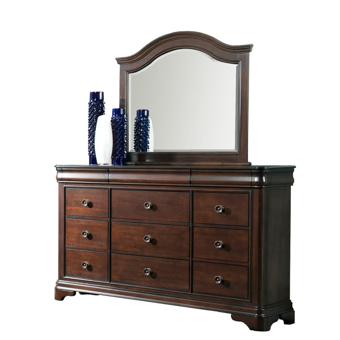 Cameron Cherry Dresser & Mirror Set - Jack’s Furniture and More (Laredo, TX)