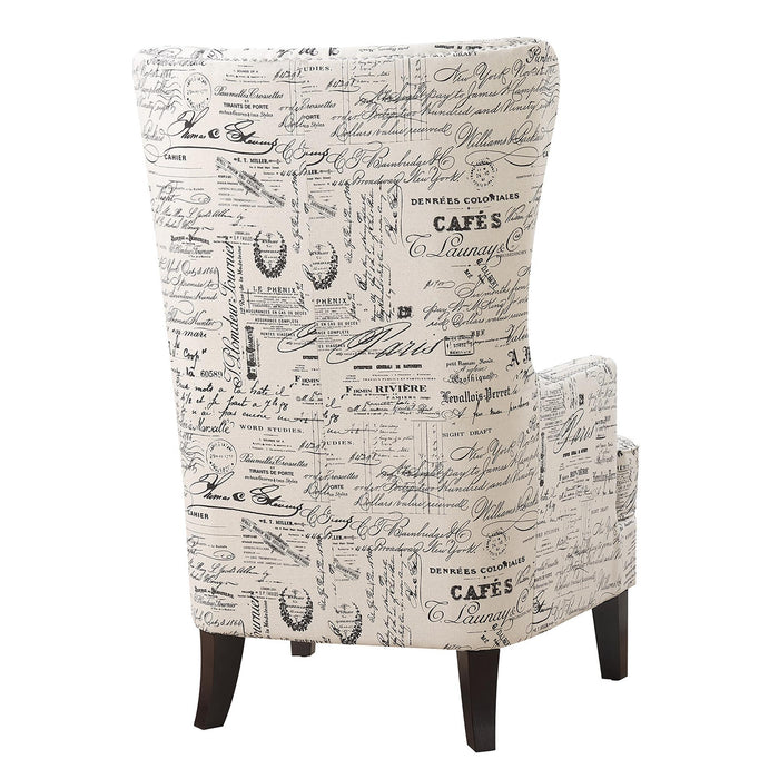 Kori Accent Chair in French Script - Jack’s Furniture and More (Laredo, TX)