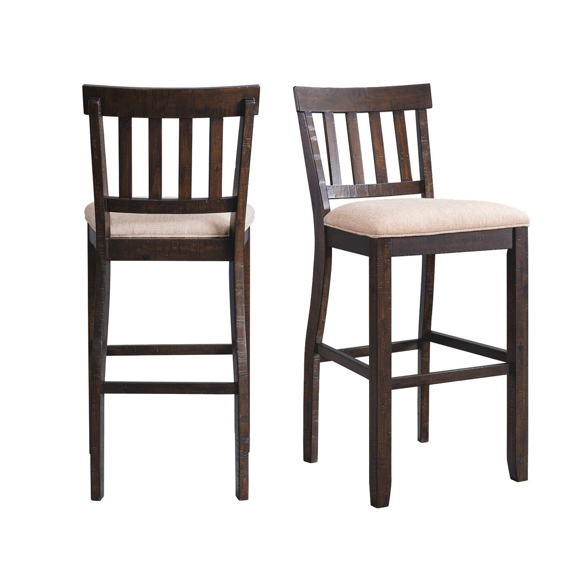 Stone 30" Slat Back Bar Stool Set of 2 - Jack’s Furniture and More (Laredo, TX)