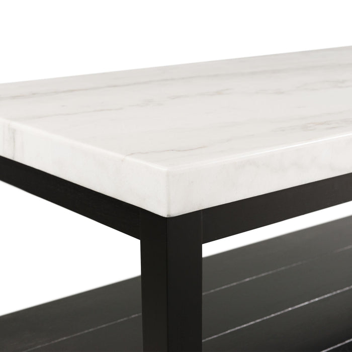 Marcello White Marble Rectangle Coffee Table - Jack’s Furniture and More (Laredo, TX)