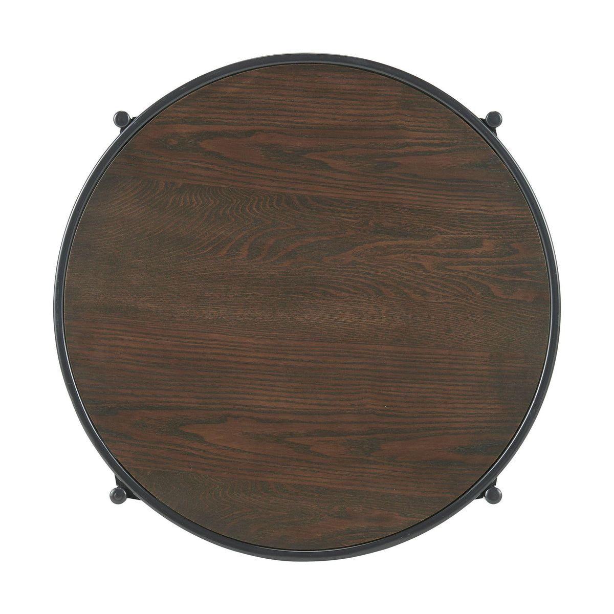 Vienna Round End Table with Wooden Top
