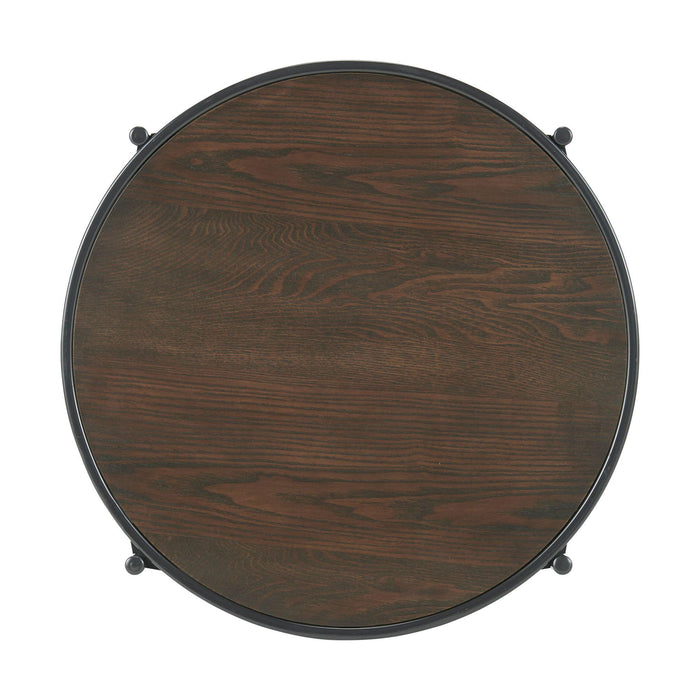 Vienna Round End Table with Wooden Top - Jack’s Furniture and More (Laredo, TX)