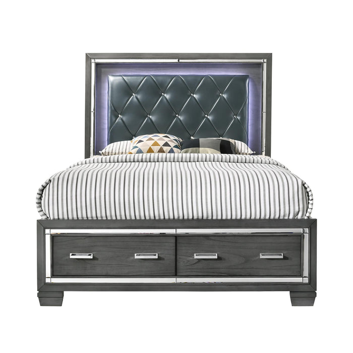 Titanium King Tufted Upholstered Storage Bed - Jack’s Furniture and More (Laredo, TX)