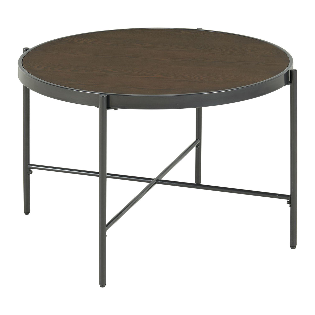 Vienna Round Coffee Table with Wooden Top - Jack’s Furniture and More (Laredo, TX)