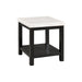 Marcello White Marble Square End Table - Jack’s Furniture and More (Laredo, TX)