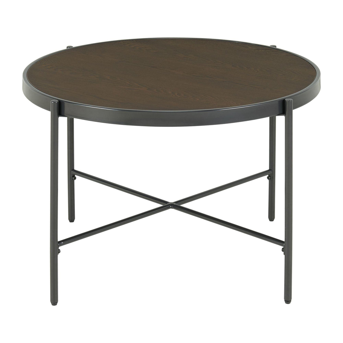 Vienna Round Coffee Table with Wooden Top - Jack’s Furniture and More (Laredo, TX)