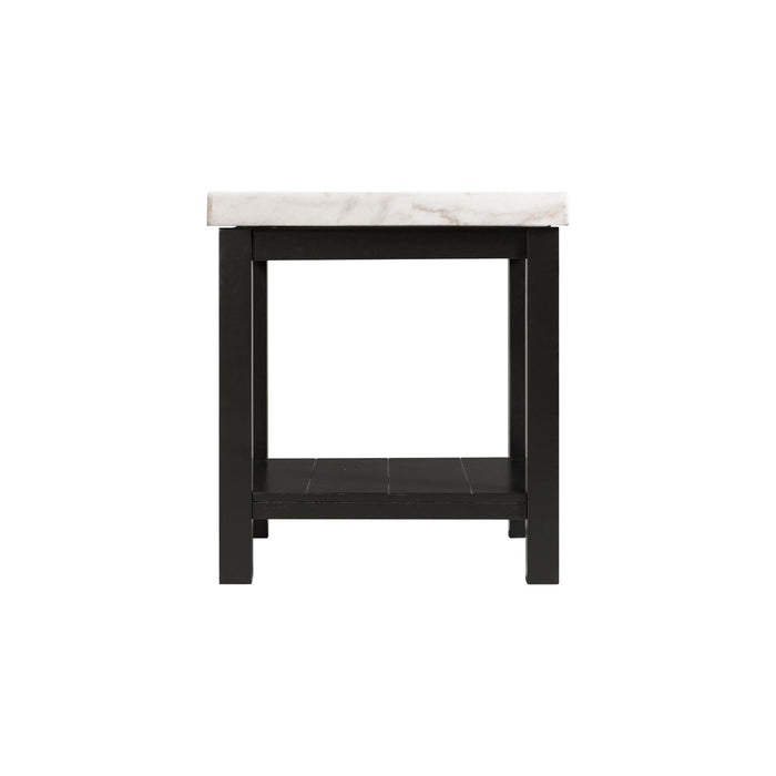 Marcello White Marble Square End Table - Jack’s Furniture and More (Laredo, TX)