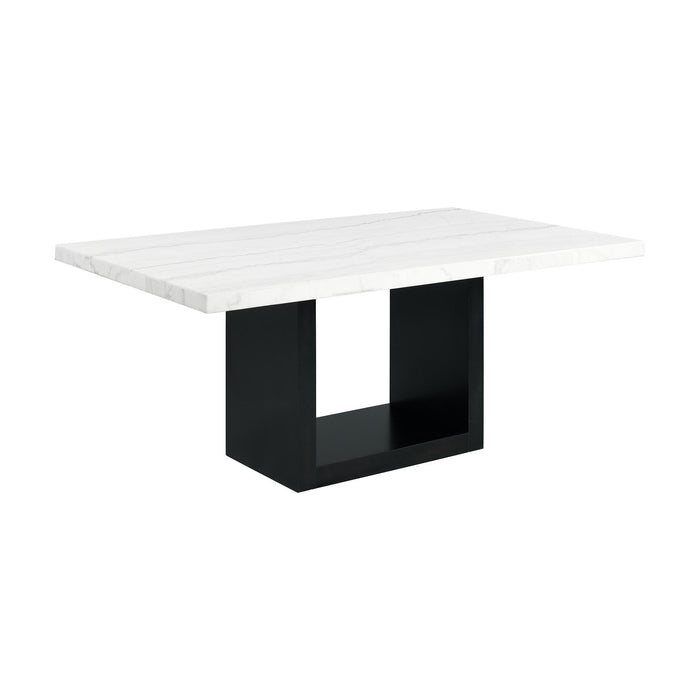 Valentino White Marble Standard Height Dining Table - Jack’s Furniture and More (Laredo, TX)