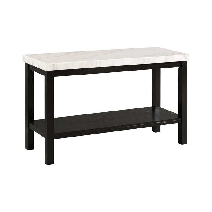 Marcello White Marble Rectangle Sofa Table - Jack’s Furniture and More (Laredo, TX)