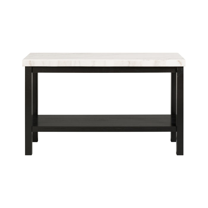 Marcello White Marble Rectangle Sofa Table - Jack’s Furniture and More (Laredo, TX)