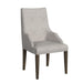 Yellowstone Dining Host Chair with Grey Fabric in Medium Brown (2 Per Carton) - Jack’s Furniture and More (Laredo, TX)